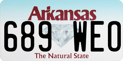 AR license plate 689WEO