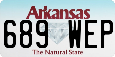 AR license plate 689WEP