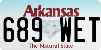 AR license plate 689WET