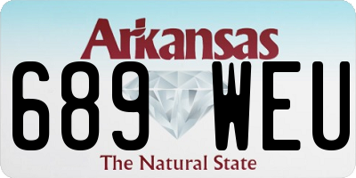 AR license plate 689WEU