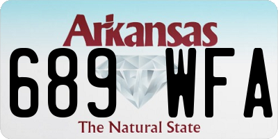 AR license plate 689WFA