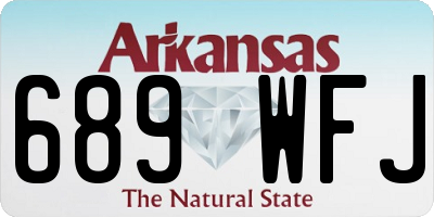 AR license plate 689WFJ
