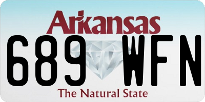 AR license plate 689WFN