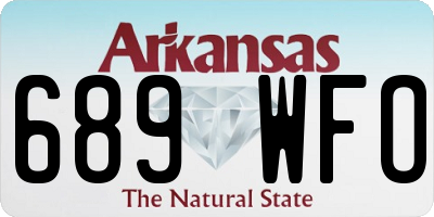 AR license plate 689WFO