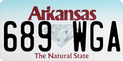 AR license plate 689WGA