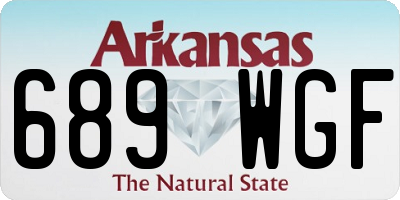 AR license plate 689WGF
