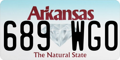 AR license plate 689WGO