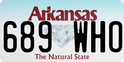 AR license plate 689WHO