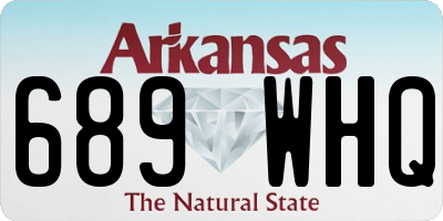 AR license plate 689WHQ