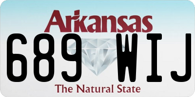 AR license plate 689WIJ