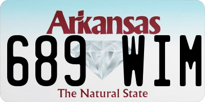 AR license plate 689WIM