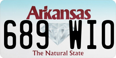 AR license plate 689WIO