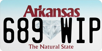 AR license plate 689WIP