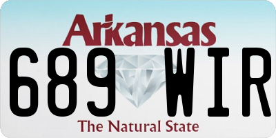 AR license plate 689WIR
