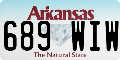 AR license plate 689WIW