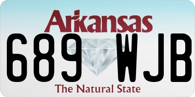 AR license plate 689WJB