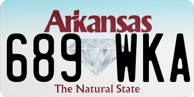 AR license plate 689WKA