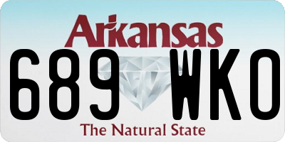 AR license plate 689WKO