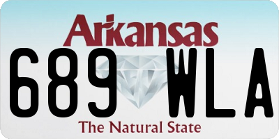 AR license plate 689WLA