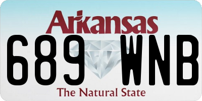 AR license plate 689WNB