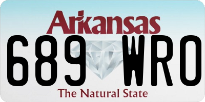AR license plate 689WRO