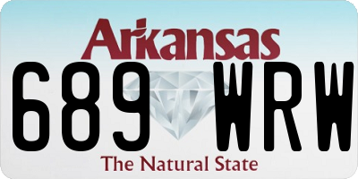 AR license plate 689WRW