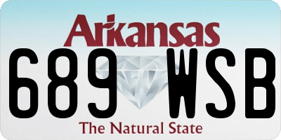 AR license plate 689WSB
