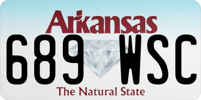 AR license plate 689WSC