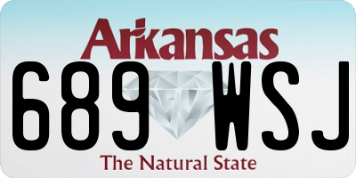 AR license plate 689WSJ