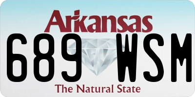 AR license plate 689WSM