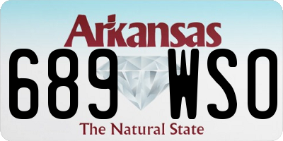 AR license plate 689WSO