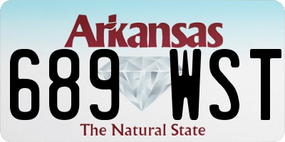 AR license plate 689WST