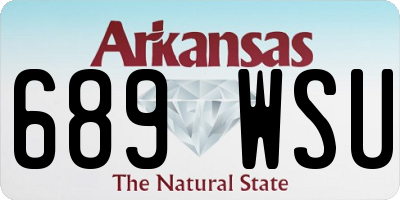 AR license plate 689WSU