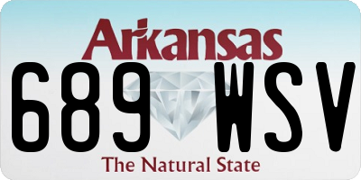 AR license plate 689WSV