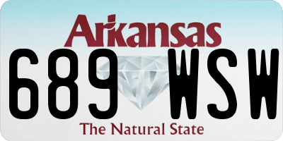 AR license plate 689WSW