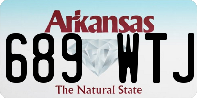 AR license plate 689WTJ
