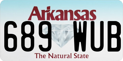 AR license plate 689WUB