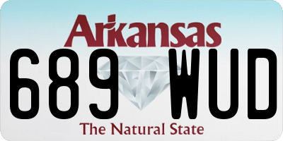 AR license plate 689WUD