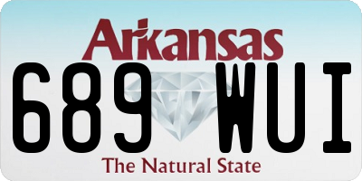 AR license plate 689WUI