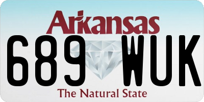 AR license plate 689WUK