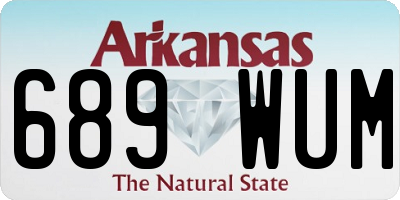 AR license plate 689WUM