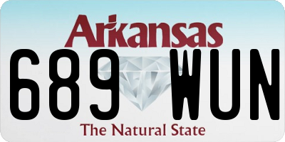 AR license plate 689WUN