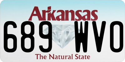 AR license plate 689WVO