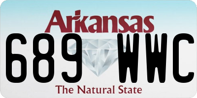 AR license plate 689WWC