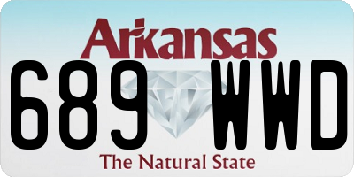 AR license plate 689WWD