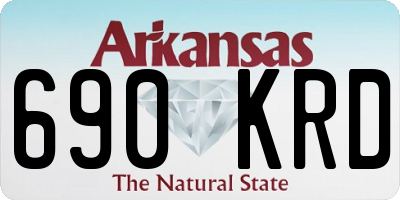 AR license plate 690KRD