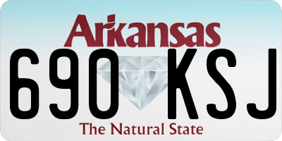 AR license plate 690KSJ