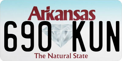 AR license plate 690KUN