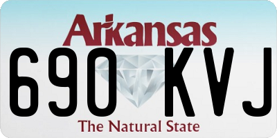 AR license plate 690KVJ