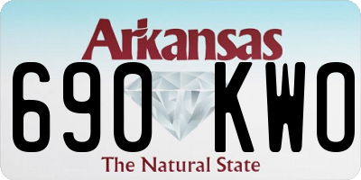 AR license plate 690KWO